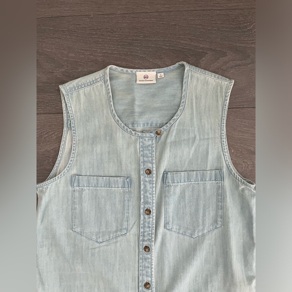 Adriano Goldschmied Shirt denim top small S designer - Picture 2 of 5